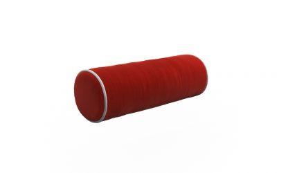 Bolster Cushions Seat with Rubellite Red Fabric