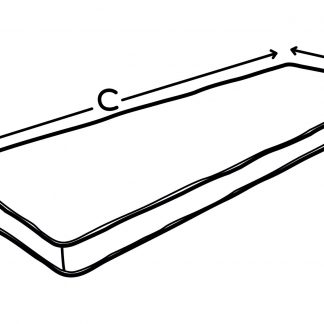 Contoured Outdoor Draw Bench Cushion