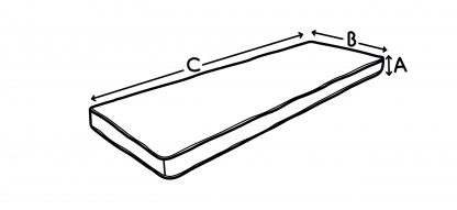 Contoured Outdoor Draw Bench Cushion