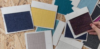 Catalog of Multi-colored cushion fabric