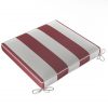 Pad Cushion Pad with Vibrant Red Stripe Fabric