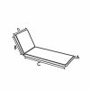 Outdoor Sun Lounge Cushion Line Drawing