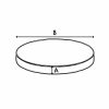 Circular Seat Cushion Line Drawing