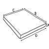 Angled Pad Cushion Outline Drawing