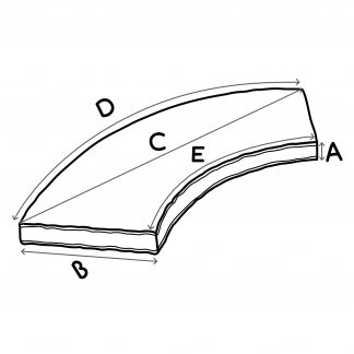 Curved Bench Cushion Cover