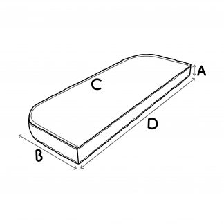 Custom Bench Seat Cushion Cover - Tapered